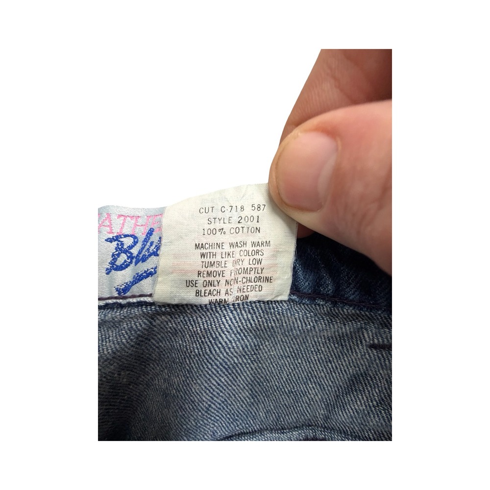Weathered Blues Denim Skirt Womens 6 24x32 Blue Button Front Midi Cotton USA - Picture 5 of 12